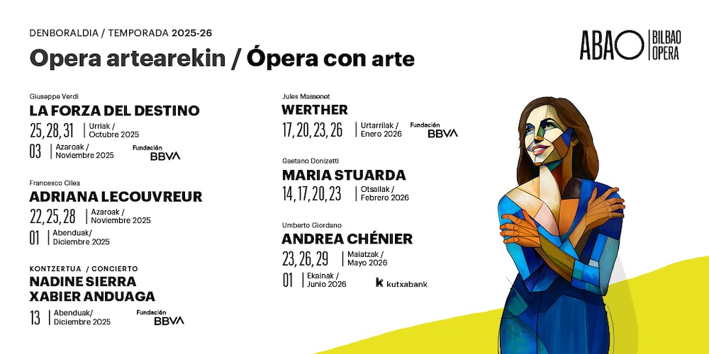ABAO presenta su 74 temporada con obras de Verdi, Cilea, Massenet, Donizetti y Giordano