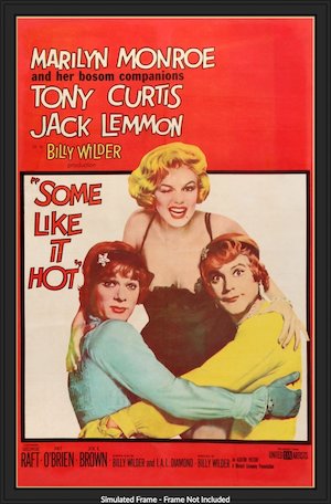 some like it hot 1959 linen original film art f 2000x