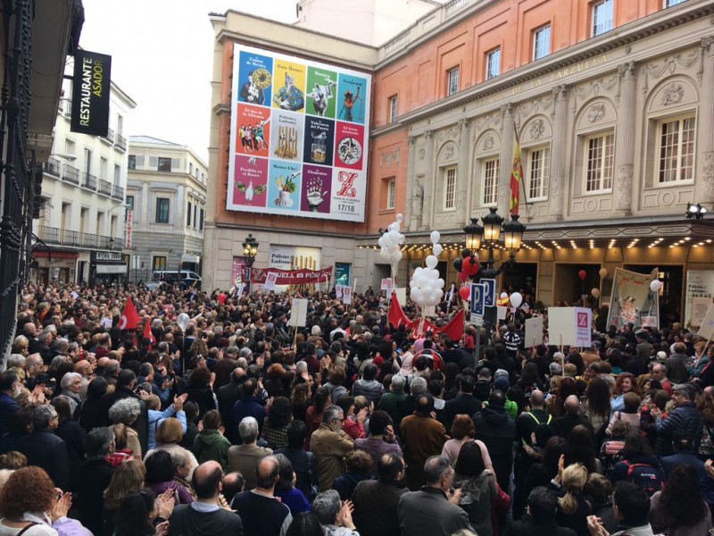 teatro zarzuela manifestacion