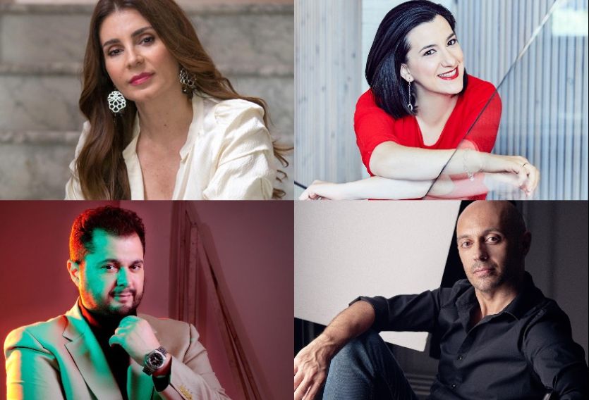 Celso Albelo, Sabina Puértolas, Paco Azorín y Miren Urbieta-Vega en la temporada 23-24 de la Ópera de Oviedo
