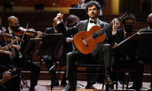 Pablo Sáinz Villegas y Guillermo García Calvo con la Orquesta Sinfónica Camera Musicae