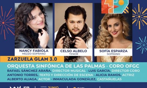 Sofía Esparza, Nancy Fabiola-Herrera y Celso Albelo cantan zarzuela con la Sinfónica de Las Palmas