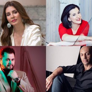 Celso Albelo, Sabina Puértolas, Paco Azorín y Miren Urbieta-Vega en la temporada 23-24 de la Ópera de Oviedo