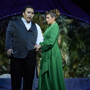 Amartuvshin Enkhbat protagoniza 'Rigoletto' en ABAO, junto a Sabina Puértolas e Ismael Jordi