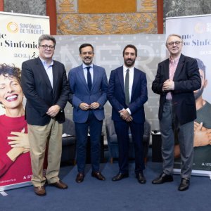 María Dueñas, Simon Trpceski y Lucas Macías en la temporada 24-25 de la Sinfónica de Tenerife
