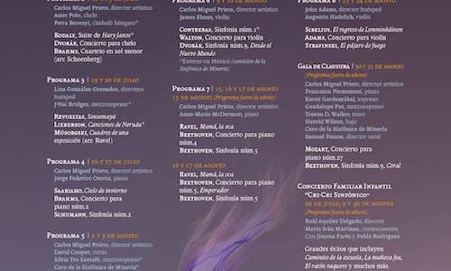 La Sinfónica de Minería presenta su temporada de verano, con la presencia de Silvia Tro Santafé, Asier Polo y Pablo Sáinz Villegas