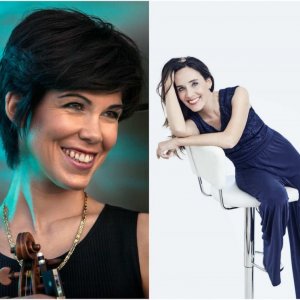 Isabel Villanueva y María Parra juntas con viola y piano en Clásicos en Verano y en el Bouquet Festival