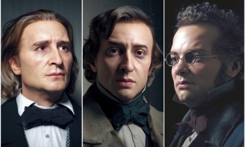 El artista Hadi Karimi reconstruye el rostro de célebres compositores como Schubert, Chopin o Liszt